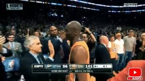 Final Minutes of Kobe Bryant's NBA Career - Mamba Out // 60 point game vs Utah Jazz