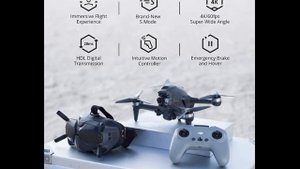 DJI FPV Combo - First-Person View Drone UAV Quadcopter with 4K Camera, S Flight Mode, Gray