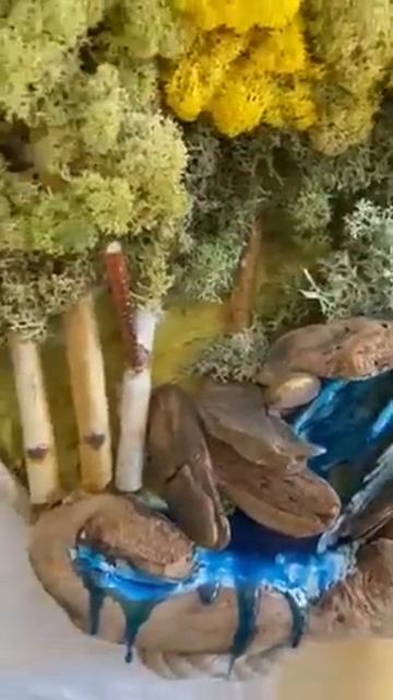 3д Картина със скандинавски мъх и driftwood - artdesignbeni.com