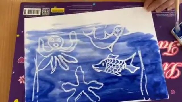 Малювання ВОСКОМ або СВІЧКОЮ та акварельними фарбами