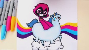 Как нарисовать RAVEN в Unicorn Dreams (Юные титаны, вперед!)