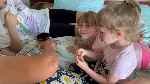 Окучили картошку,собрали клубнику,радуга,красота в деревне смотреть онлайн