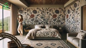 Красивые обои с крупным рисунком 😮 (29) Модные принты в интерьере 2025