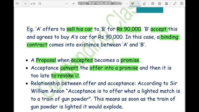 Indian Contract Act 1872  Offer and Acceptance  Complete Chapter  Business Law