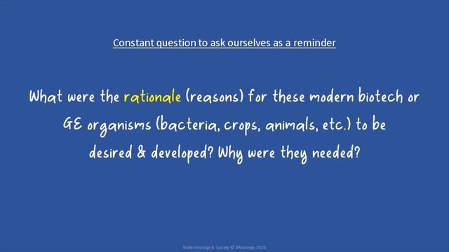 JoyBeans: Milestones of Biotechnology (these give us a platform to think of future possibilities)