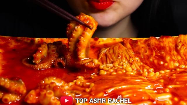ASMR मसालेदार Gurita dan jamur pedas Spicyebfoot octopus sea foods 매운 주꾸미 쭈꾸미 먹방