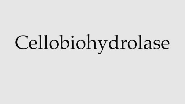 How to Pronounce Cellobiohydrolase смотреть онлайн