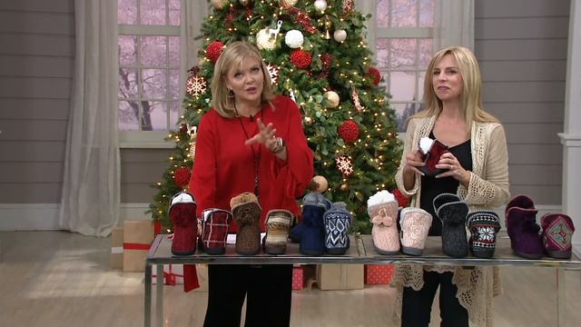 MUK LUKS Amira Slipper Boots with Faux Fur Lining on QVC смотреть онлайн