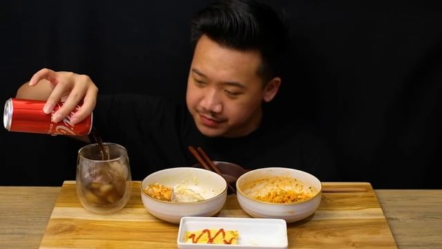 (SUB) SPICY CARBO FIRE NOODLES + TRUFFLE CHICKEN MENTAI MUKBANG ASMR EATING SHOW