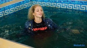 Wetlook shower | Wetlook pool fully clothed | Wetlook tights