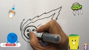 How To Draw a Cute Comet | Bolalar uchun kometa rasm chizish | нарисовать комету для детей