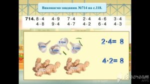 2 клас. НУШ. Множення на число 4. Обчислення  значень виразів