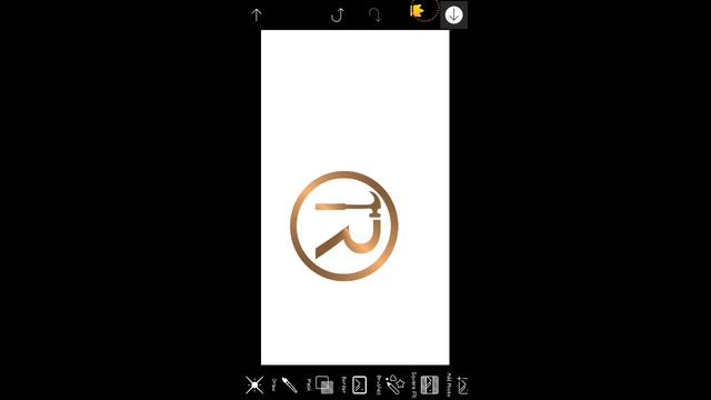 R logo design/professional logo design use picart and pixel lab tutorial/phone repair logo
