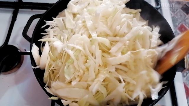 Вы научитесь Очень Вкусно Тушить Капусту на Сковороде с грибами Вкусный и Простой рецепт