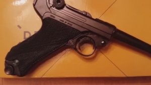 Люгер Парабеллум макет ММГ (Parabellum Luger P08 pistol, Germany 1898), Denix replica 1143