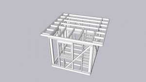 Дачный каркасный домик 3х4 (три на четыре)