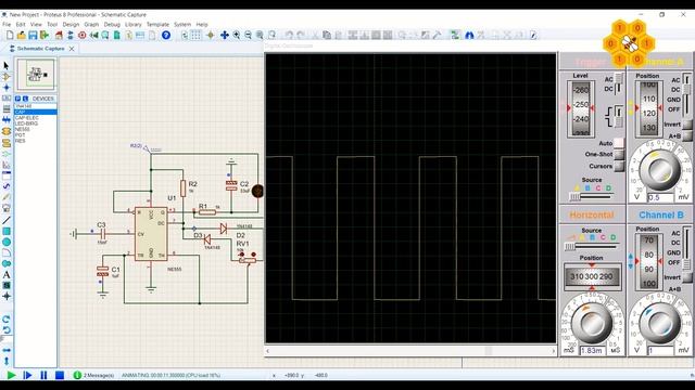 اگه دنبال اسیلوسکوپ نرم افزاری هستی اینو ببین | Proteus|#oscilloscope