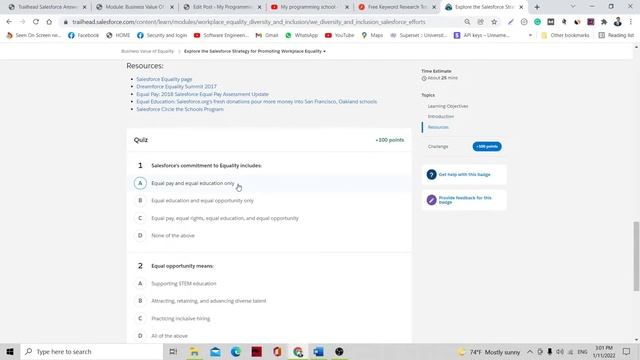 Business Value of Equality: Understand the Importance of Diversity and Inclusion at Work -Trailhead