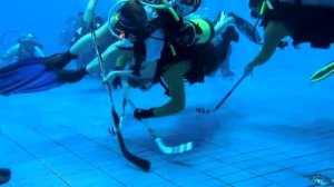Underwater hockey. Hoka-Poka VS WildFrogs