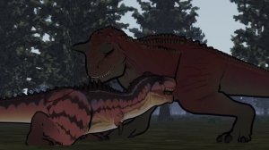 Tarbosaurus and Allosaurus vs Carnotaurus | Animation (Part 2/3)