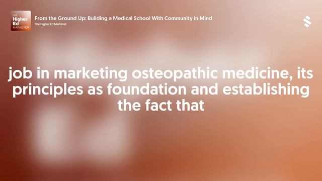 From the Ground Up: Building a Medical School With Community in Mind смотреть онлайн