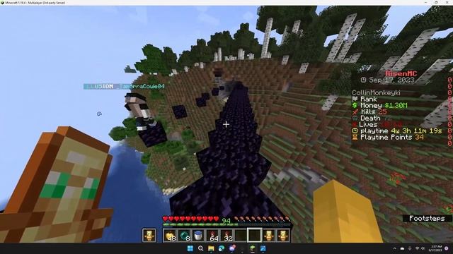 Risen mc member completes small parkour and wins 1000!! Join Risen mc now