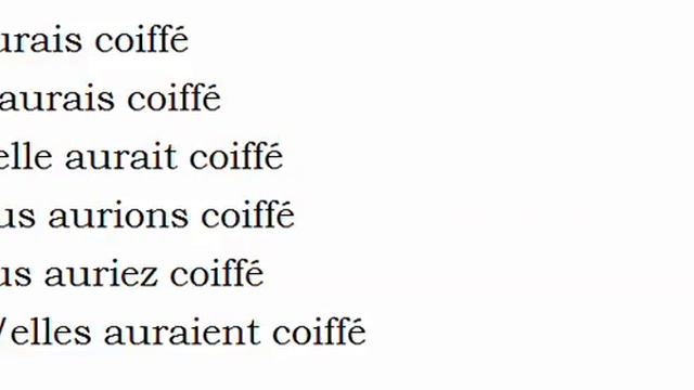 Изучение французского языка = Спряжение глаголов = Coiffer смотреть онлайн