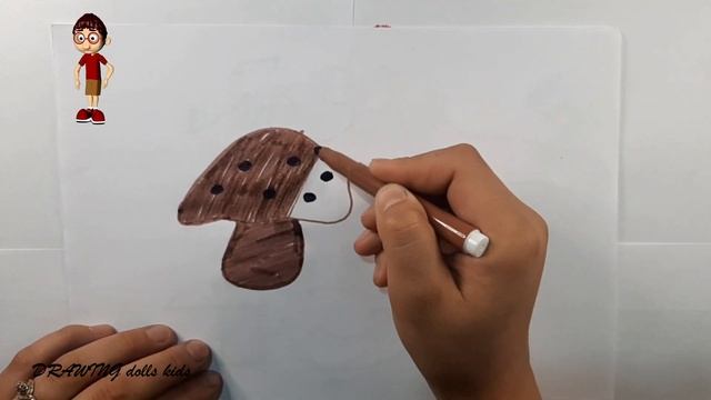 #Drawing a #picture of a #mushroom #forchildren / #Рисуем #картинку #гриб #длядетей смотреть онлайн