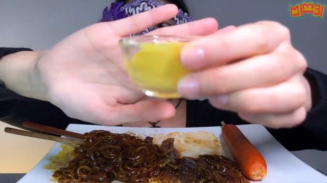ASMR MUKBANG 직접 만든 짜파게티 & 짜장불닭팽이버섯 먹방 | BLACK BEAN NOODLES & SPICY ENOKI MUSHROOM EATING SOUNDS