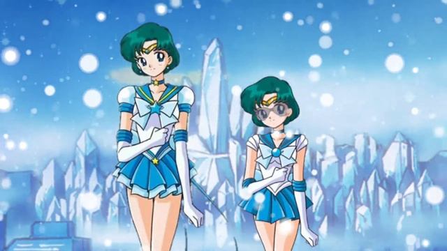 Eternal/Star Sailor Mercury and Sailor Parallel Mercury in Crystal Tokyo