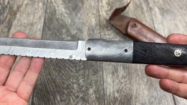 ASH LK99 Damascus steel custom handmade pocket folding knife