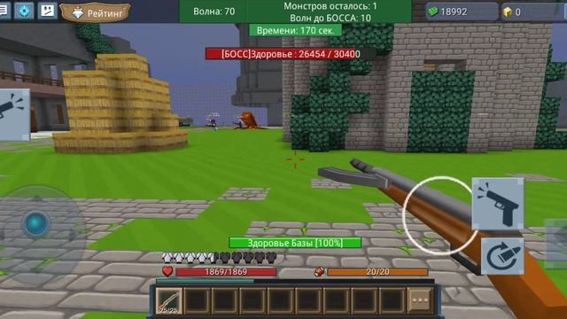 Blockman go, атака пришельцев. 3 часть. Два босса в одной волне!!! смотреть онлайн