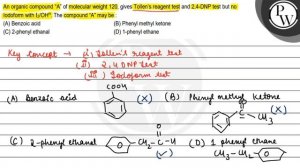 An organic compound " \( \mathrm{A} \) " of molecular weight 120 , ...