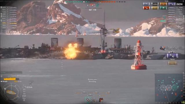 WOWS Russian Premium Oleg Cruiser first game смотреть онлайн