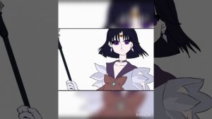 drawing sailor Saturn from sailor moon in ibis paint x