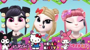 My talking angela 2 💟 Kuromi vs Hello Kitty 💗 Vs My Melody | Cosplay🌈💋
