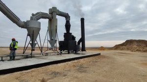 Работа инсинератора  Базовая 1020 мм подробней  https://utilnefteshlam.ru/