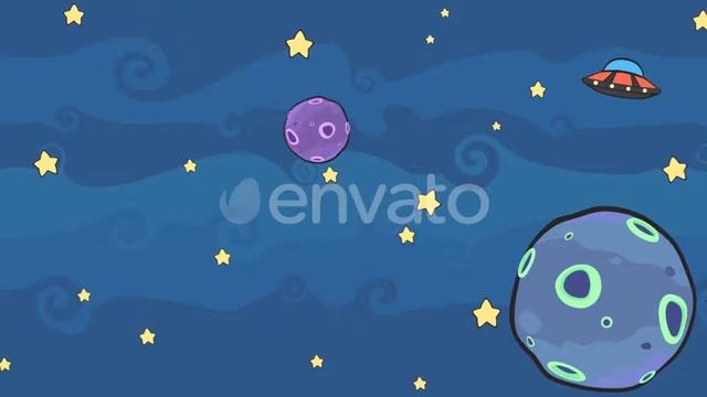 Cartoon Cosmos Backgrounds | Motion Graphics - Videohive template смотреть онлайн
