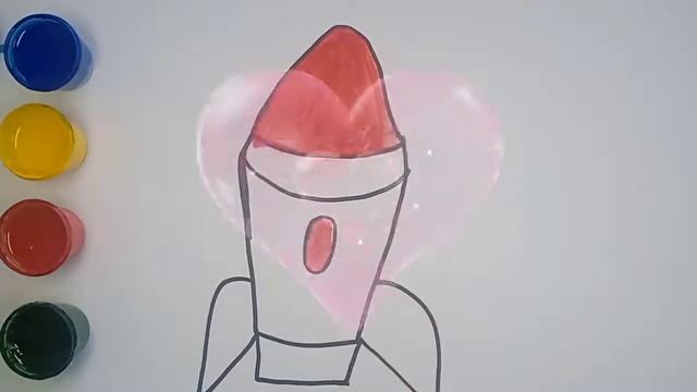 Bolalar uchun raketa rasmini chizish/Рисование ракеты для детей/Drawing rocket for kids