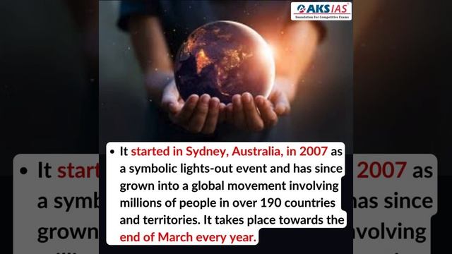 What is Earth Hour? |UPSC|Civils|AKS IAS