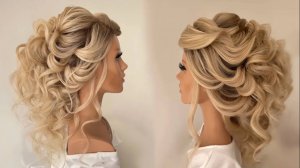 Греческая коса на основе локонов