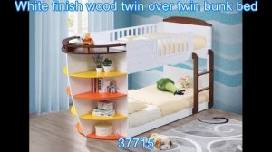 Acme 37715 Zoomie ketterer neptune nautical boat design white finish wood twin over twin bunk bed