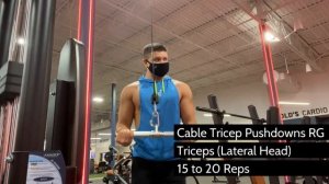 Cable Tricep Pushdowns RG