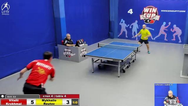 16:30 Крохмаль Виталий 3-0 Реутов Михаил стол 4 ЮГ-3 13.04.22 смотреть онлайн