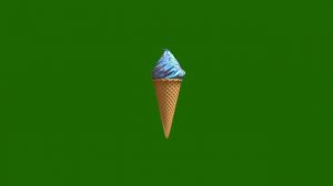 ФУТАЖ   (  МОРОЖЕННОЕ СИНИЕ )   НА ЗЕЛЕНОМ ФОНЕ-ХРОМАКЕЙ