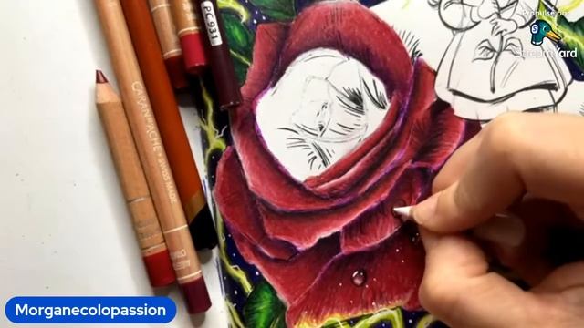 Live 7-Tuto coloriage feuille- rose- effet goutte d’eau смотреть онлайн