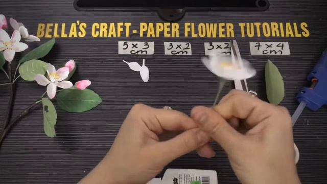 Bella’s Craft/How to make Apple Blossom by crepe paper/ Hướng dẫn làm hoa táo . смотреть онлайн