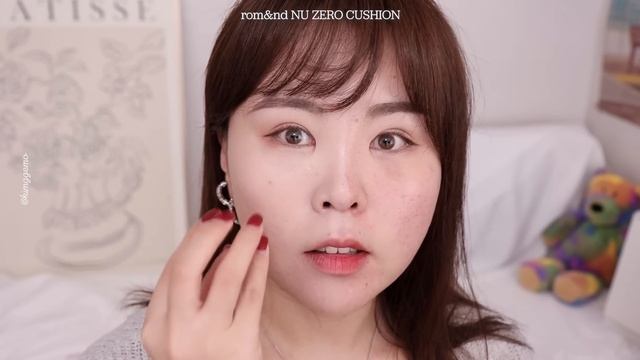 제품제공]그냥 사세요🥸롬앤 누 제로 쿠션 전색상 리뷰+모공/요철/커버력/마스크프루프/지속력테스트까지 rom&nd NU ZERO CUSHION...깨모ggemo