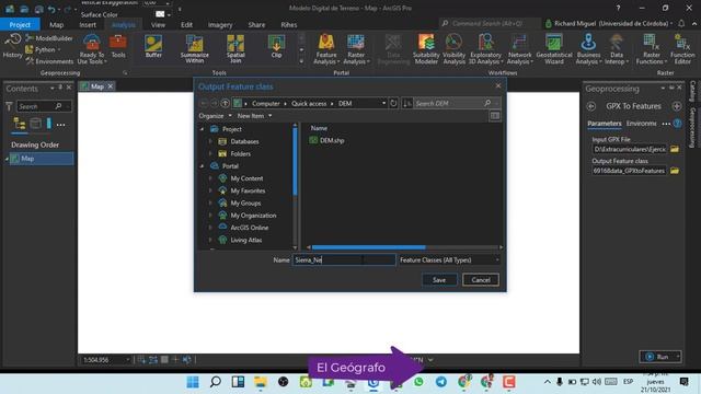 Descargar un DEM con Google Earth Pro + Arcgis Pro + GPS Visualizer смотреть онлайн