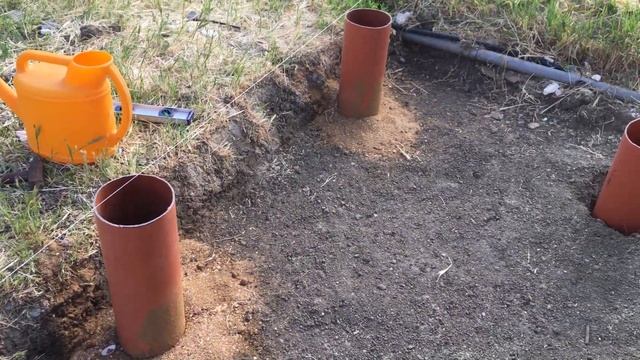 Мы и дачи. Столбчатый фундамент под веранду на летней кухне